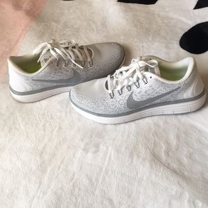 Brand new white nikes